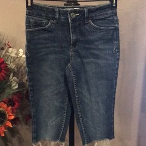 Long kids denim jean shorts
